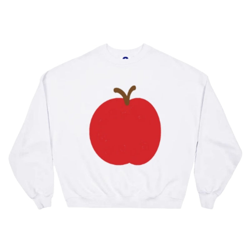 Red Apple Graphic Crewneck Sweatshirt
