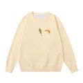 Fleece-Lined Comfortable Versatile Apricot Sweatshirt