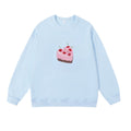 Playful Cartoon Cake Crew Sweatshirt