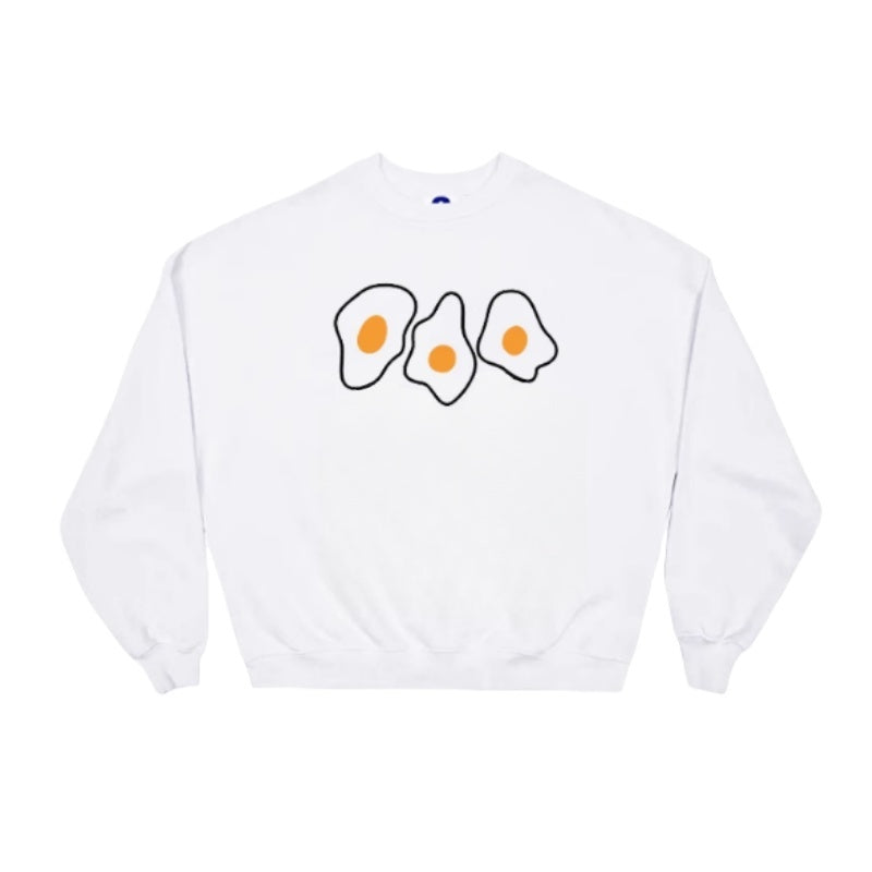 Whimsical Egg Yolk Print Sweatshirt