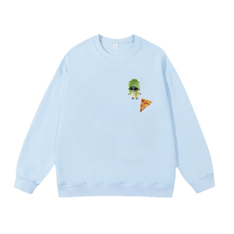 Vintage Blue Cat Crewneck Sweatshirt