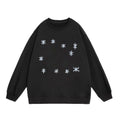 Snowflake Print Black T-Shirt