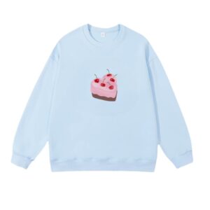 Playful Cartoon Cake Crew Sweatshirt