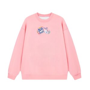 Trendy Pink Cartoon Animal Hoodie