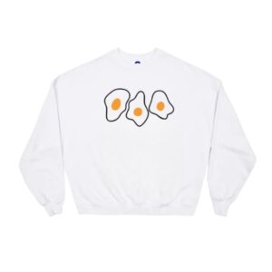 Whimsical Egg Yolk Print Sweatshirt
