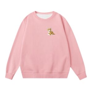 Retro Cute Orange Cat Print Sweatshirt