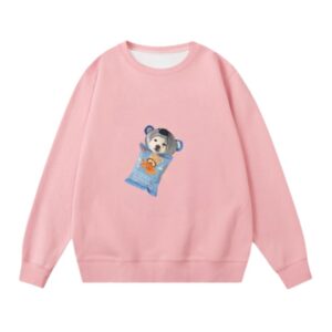Pink Oversized Sweatshirt With Unique Print
