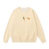 Fleece-Lined Comfortable Versatile Apricot Sweatshirt