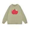 Trendy Apple Fun Print Sweatshirt