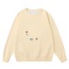 Apricot Loose-Fitting Crew Neck Sweatshirt